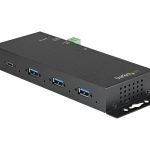 Startech 4 Port USB C Hub 10Gbps - Metal Industrial USB 3.2/3.1 Gen 2 Type-C Hub - 3A/1C - USB-C or USB-A Host -…