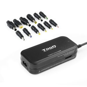 Cargador de Portátil TooQ TQLC-90BS02M/ 1xUSB/ 90W/ Manual/ 12 Conectores/ Voltaje 15-24V
