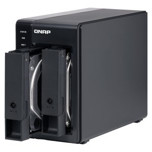 QNAP TR-002 - Matriz de disco rígido - 2 baias (SATA-600) - USB 3.1 Gen 2 (externo)