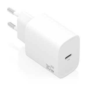 Cargador de Pared GaN Aisens A110-0950/ 1xUSB Tipo-C/ 30W/ Blanco