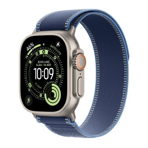 Apple Watch Ultra 3 - 49 mm - titanium natural - Sim relógio inteligente Com Correia de Trilho - tecido de nylon -…