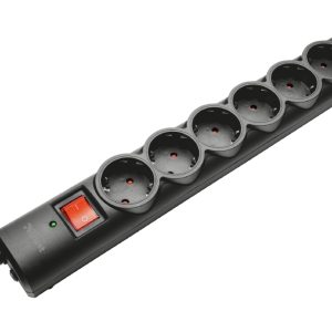 Regleta con interruptor Trust 21059/ 6 Tomas de corriente/ Cable 1.8m/ Negra