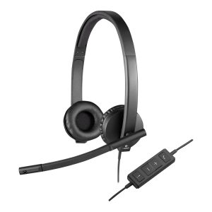 Logitech USB Headset H570e - Auscultadores - no ouvido - com cabo