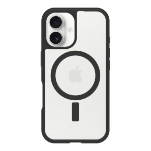 OtterBox React Series - Tampa posterior para telemóvel - compatibilidade MagSafe - cristal negro (transparente/preto)
