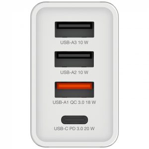 Cargador de Pared GaN Verbatim CHR-30EU2/ 1xUSB Tipo-C/ 3xUSB/ 30W