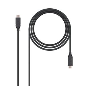 Cable USB 3.1 Nanocable 10.01.4101/ USB Tipo-C Macho - USB Tipo-C Macho/ 1m/ Negro