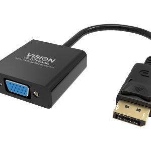 DisplayPort to VGA adaptor - maximum resolution 1920 x 1080 - does not convert VGA to DP - hotplug - DP (m) to VGA (f)…