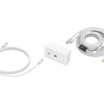 VISION TechConnect - Kit de placa de montagem embutida - 10m - montagem na parede - branco - 2 comandos - 2 portas