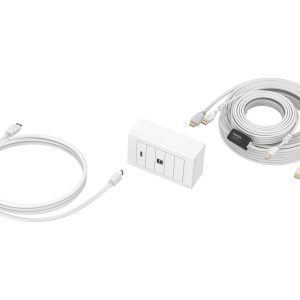 10 m Modular AV faceplate and cable package - 4k at 60 hz - simple pack for installing touch panel display or projector…