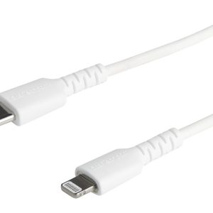 Startech (1m) Durable White USB-C to Lightning Cable, Heavy Duty Rugged Aramid Fiber USB Type A to Lightning…