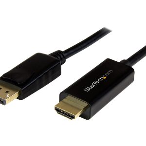 Startech 3 ft (1 m) DisplayPort to HDMI Adapter Cable - 4K DisplayPort to HDMI Converter Cable - Computer Monitor Cable…
