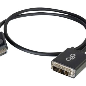 C2G 2m DisplayPort to Single Link DVI-D Adapter Cable M/M - DP to DVI - Black - Cabo DisplayPort - DisplayPort (M) para…