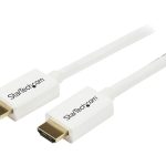 Startech 7m/23 ft CL3 Rated HDMI Cable with Ethernet, In Wall Rated HDMI Cable 4K 30Hz, UHD High Speed HDMI Cable 10.2 Gbps Bandwidth, 4K Ultra HD HDMI 1.4 Video / Display Cable, 30AWG - Long White HDMI Cable - Cabo HDMI - HDMI macho para HDMI macho