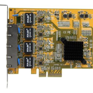 Startech 4 Port Gigabit NIC PCIe Network Card - Quad Port Adapter (ST1000SPEX43) - Adaptador de rede - PCIe - Gigabit…