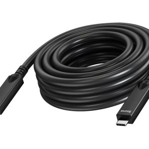 10 m USB C cable -active optical cable - 2 lane supports DP 1.4 (16.2 gbps) and USB 2.0 (480 mbps) - 4 lane supports DP…