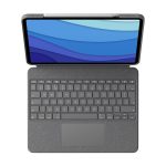 Logitech Combo Touch - Teclado e pasta de folio - com trackpad - retroiluminação - Apple Smart connector - QWERTY -…