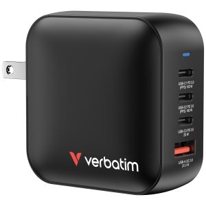 Cargador de Pared Universal GaN para Viaje Verbatim Mini GaN Wall Charger/ 3xUSB Tipo-C/ 1xUSB/ 100W