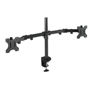 Soporte de Mesa para 2 Monitores TooQ DB1232TN-B/ Giratorio/ Inclinable/ hasta 8kg