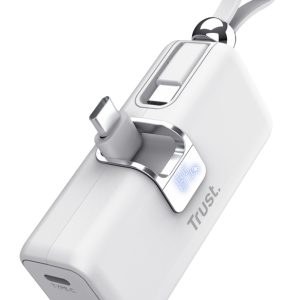 Powerbank 5000mAh Trust Pacto 26105/ 18W/ Blanca