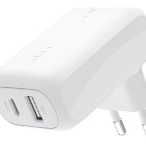 Belkin BoostCharge - Adaptador de alimentação - 42 watt - 3 A - PD 3.0 - 2 conectores de saída (USB-C, USB) - branco