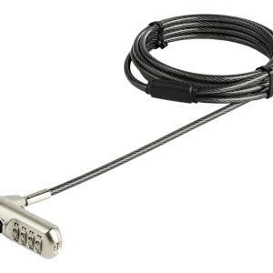 Startech 6.5' (2m) Laptop Cable Lock, Nano Slot Compatible 4 Digit Combination Security Cable Lock, Serialized…