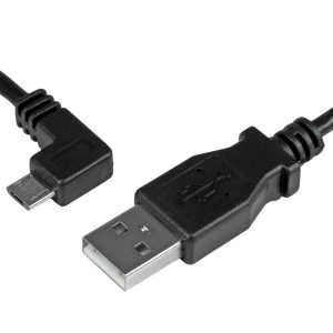 StarTech 2m 6 ft Micro-USB Charge-and-Sync Cable - Left-Angle Micro-USB - M/M - USB to Micro USB Charging Cable - 24…