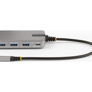 Startech 4-Port USB-C Hub with USB-C DP Alt Mode Video Output 4K 60Hz, 3x USB-A, 1x USB-C, 100W Power Delivery…