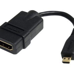 Startech 5in High Speed HDMI Adapter Cable - HDMI to HDMI Micro - F/M - 5 inch Micro HDMI Adapter - HDMI Female to…