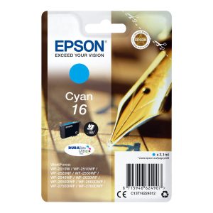 Epson 16 - 3.1 ml - azul cyan - original - blister com alarme RF - tinteiro