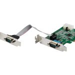 Startech 2-port PCI Express RS232 Serial Adapter Card, PCIe RS232 Serial Host Controller Card, PCIe to Serial DB9 COM Ports, 16950 UART, Low Profile Expansion Card, Windows/macOS/Linux - Full/Low-Profile (PEX2S953LP) - Adaptador serial - PCI Express