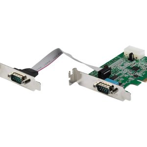 Startech 2-port PCI Express RS232 Serial Adapter Card, PCIe RS232 Serial Host Controller Card, PCIe to Serial DB9 COM…