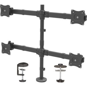 Startech Desk Mount Quad Monitor Arm, Ergonomic VESA 4 Monitor Mount 2x2 up to 27", Articulating & Height Adjustable…