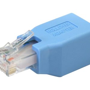 Startech Cisco Console Rollover Adapter for RJ45 Ethernet Cable - Network adapter cable - RJ-45 (M) to RJ-45 (F) - blue…