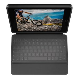 Logitech Rugged Folio - Teclado e pasta de folio - Apple Smart connector - QWERTZ - Alemão - grafite