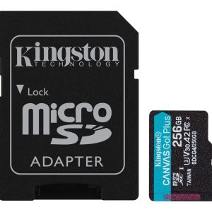 Kingston Canvas Go! Plus - Cartão de memória flash (adaptador microSDXC para SD Incluído) - 256 GB - A2