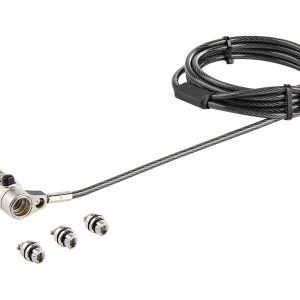 Startech 6.5' (2m) 3-in-1 Universal Laptop Cable Lock, 4-Digit Combination Laptop/Desktop Security Cable Lock…