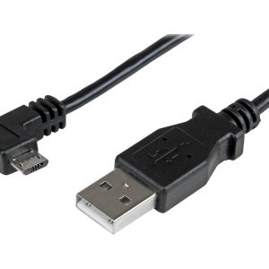 StarTech Cabo de carregamento e sincronização Micro-USB M/M - Micro-USB de ângulo para a direita - 0,05/0,25 mm² - 1 m…