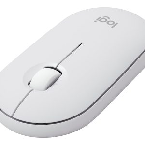 Logitech Pebble Mouse 2 M350s - Rato - óptico - 3 botões - sem fios - Bluetooth 5.2 LE - branco tonal