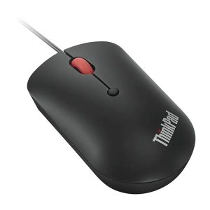 Lenovo ThinkPad Compact - Rato - destros e canhotos - óptico - 4 botões - com cabo - USB, USB-C - preto lustroso - OEM