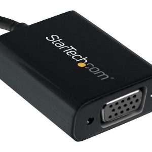 StarTech USB-C to VGA Adapter - Black - 1080p - Video Converter For Your MacBook Pro - USB C to VGA Display Dongle…