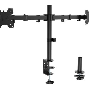 Soporte de Mesa para 2 Monitores Aisens DT32TSR-279/ Giratorio/ Inclinable/ hasta 10kg