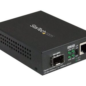 Startech Conversor de médio por fibra Gigabit Ethernet com ranhura Open SFP - Conversor de media de fibra - 1GbE -…