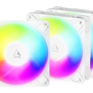 Pack de 3 Ventilador Arctic P12 Pro Reverse A-RGB/ 12cm/ Blanco