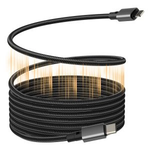 VISION - Cabo Lightning - USB-C macho para Lightning macho - 1 m - preto - magnético, apoio ao Fornecimento de Energia