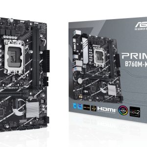 Placa Base Asus Prime B760M-K D4 Socket 1700/ DDR4/ PCIe 4.0/ Micro ATX