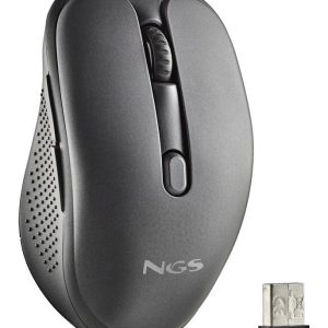 Ratón Inalámbrico NGS Evo Spook silencioso/ Batería recargable/ Hasta 1600 DPI/ Negro