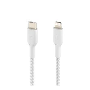Belkin BoostCharge - Cabo Lightning - USB-C macho para Lightning macho - 1 m - branco - Fornecimento de energia USB…