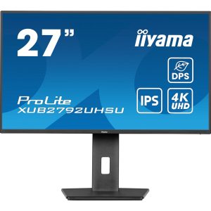 iiyama ProLite XUB2792UHSU-B6 - Monitor LED - 27" - 3840 x 2160 4K @ 60 Hz - IPS - 350 cd/m² - 1300:1 - 4 ms - HDMI,…