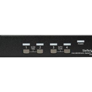 Startech 4 Port DisplayPort KVM Switch, 4K 60Hz, Single Display, Dual Port UHD DP 1.2 USB KVM Switch with Integrated…