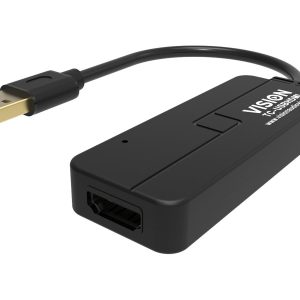 USB A to HDMI cable - plugs into USB and has full-sized HDMI socket - does not work for mac - maximum resolution 1920 x…